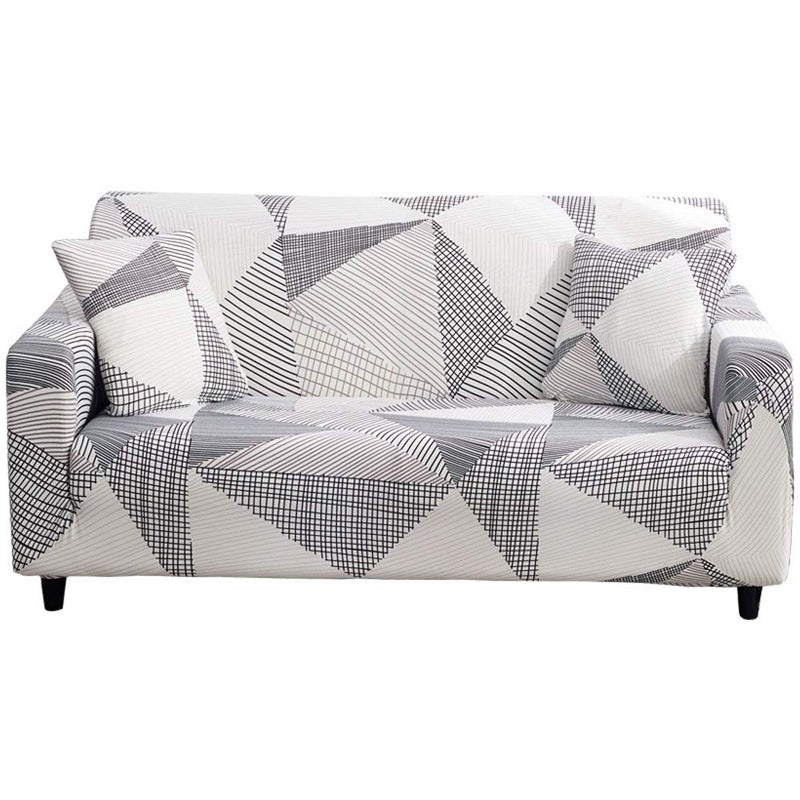 HOOBUY Printed Sofa Cover Stretch Couch Covers Sofa Slipcovers for 4 Cushion Couch with Two Free Pillow Case 02#(4 Seater/Large 3 Seater) - Image 1